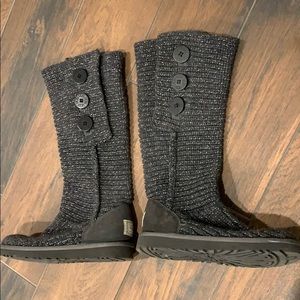 Ugh gray sweater boot